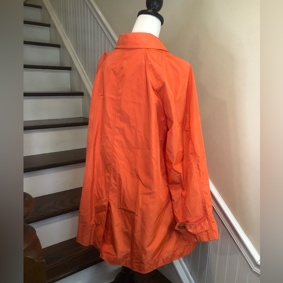 RALPH LAUREN Women’s Single Breasted Orange Trench Coat w Gold Buttons NWT - Picture 5 of 13